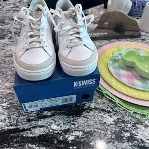 K-Swiss Court Block White Sneakers